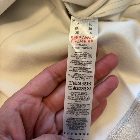 Women’s Topshop Faux Leather Metallic Skirt - Picture 5 of 5